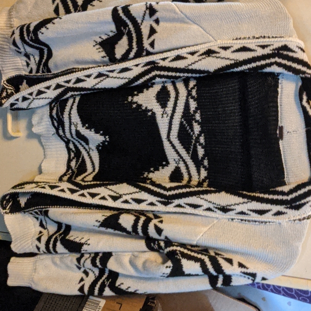 Black and white cardigan